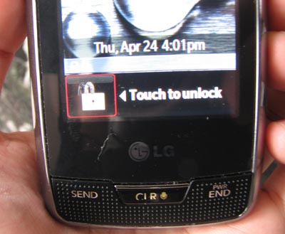 lg voyager touch screen